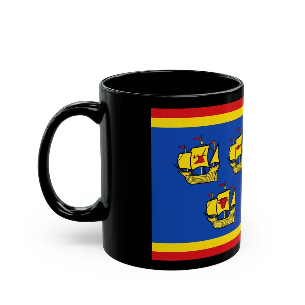 Flag of Nordfriesland Germany - Black Coffee Mug-Go Mug Yourself