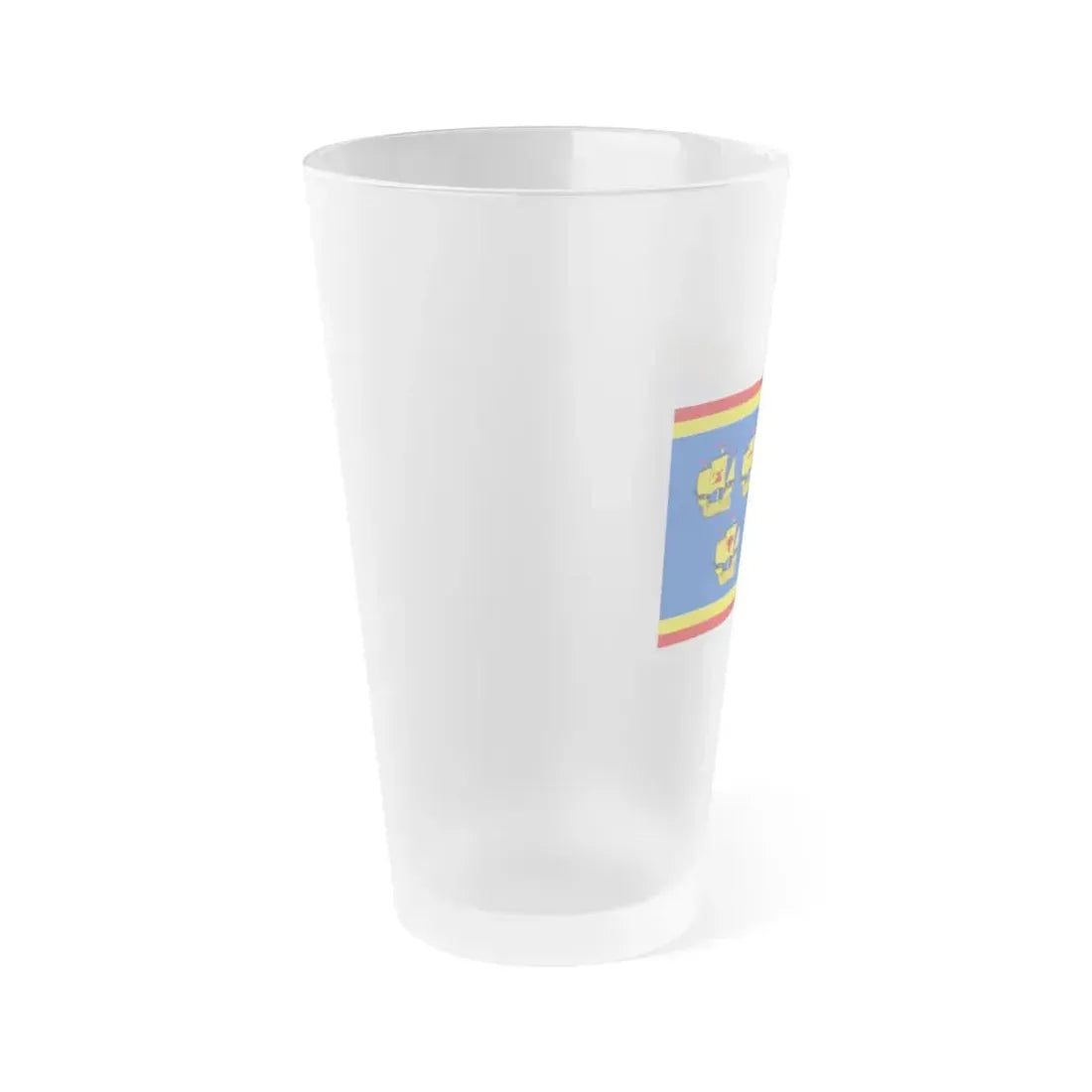 Flag of Nordfriesland Germany - Frosted Pint Glass 16oz - Go Mug Yourself