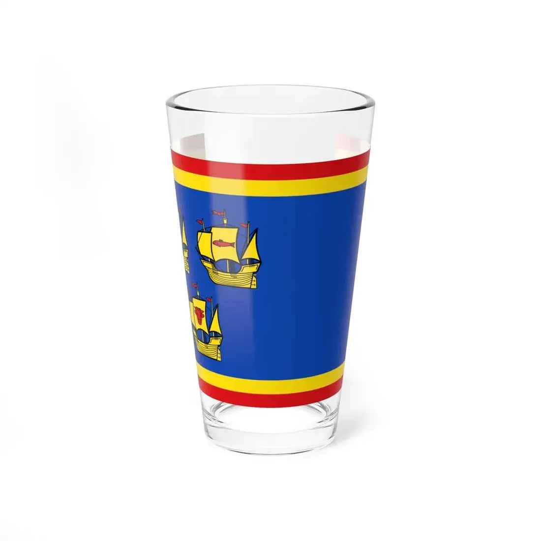 Flag of Nordfriesland Germany - Pint Glass 16oz 16oz - Go Mug Yourself