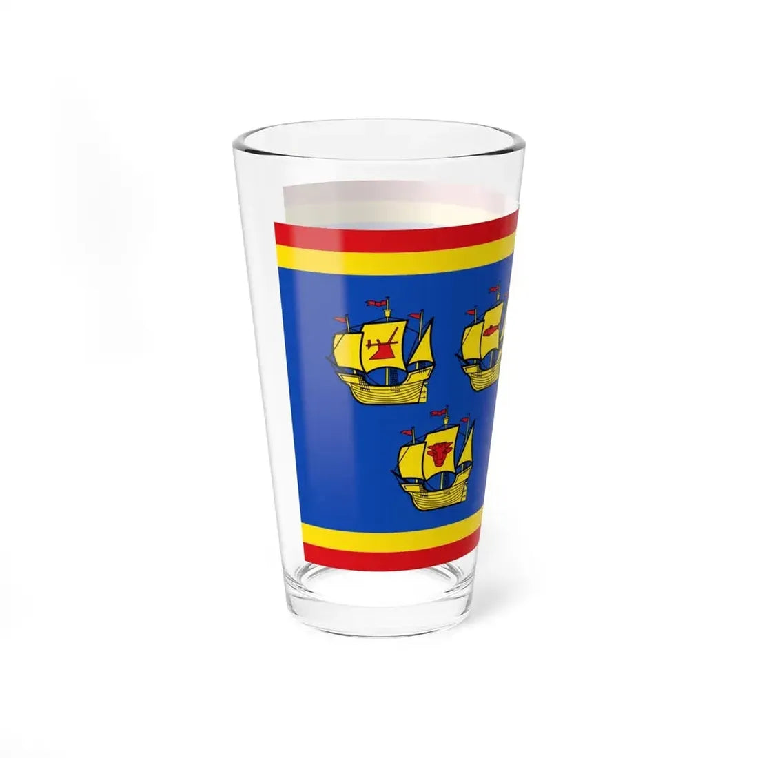 Flag of Nordfriesland Germany - Pint Glass 16oz - Go Mug Yourself