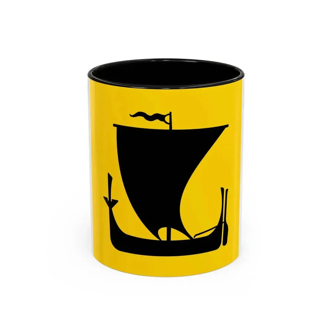 Flag of Nordland Norway - Accent Coffee Mug 11oz Black - Go Mug Yourself