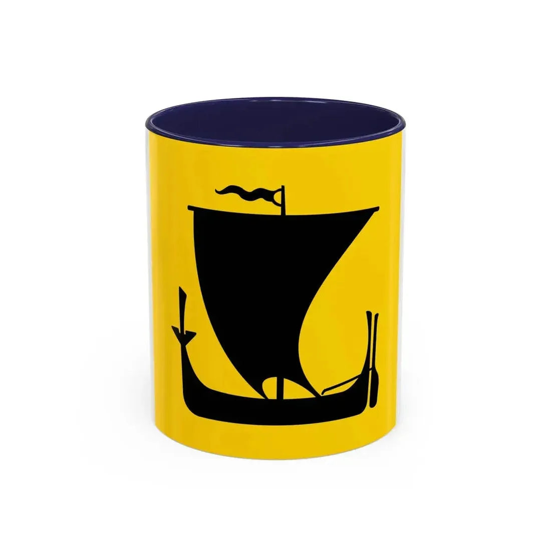 Flag of Nordland Norway - Accent Coffee Mug 11oz Navy - Go Mug Yourself