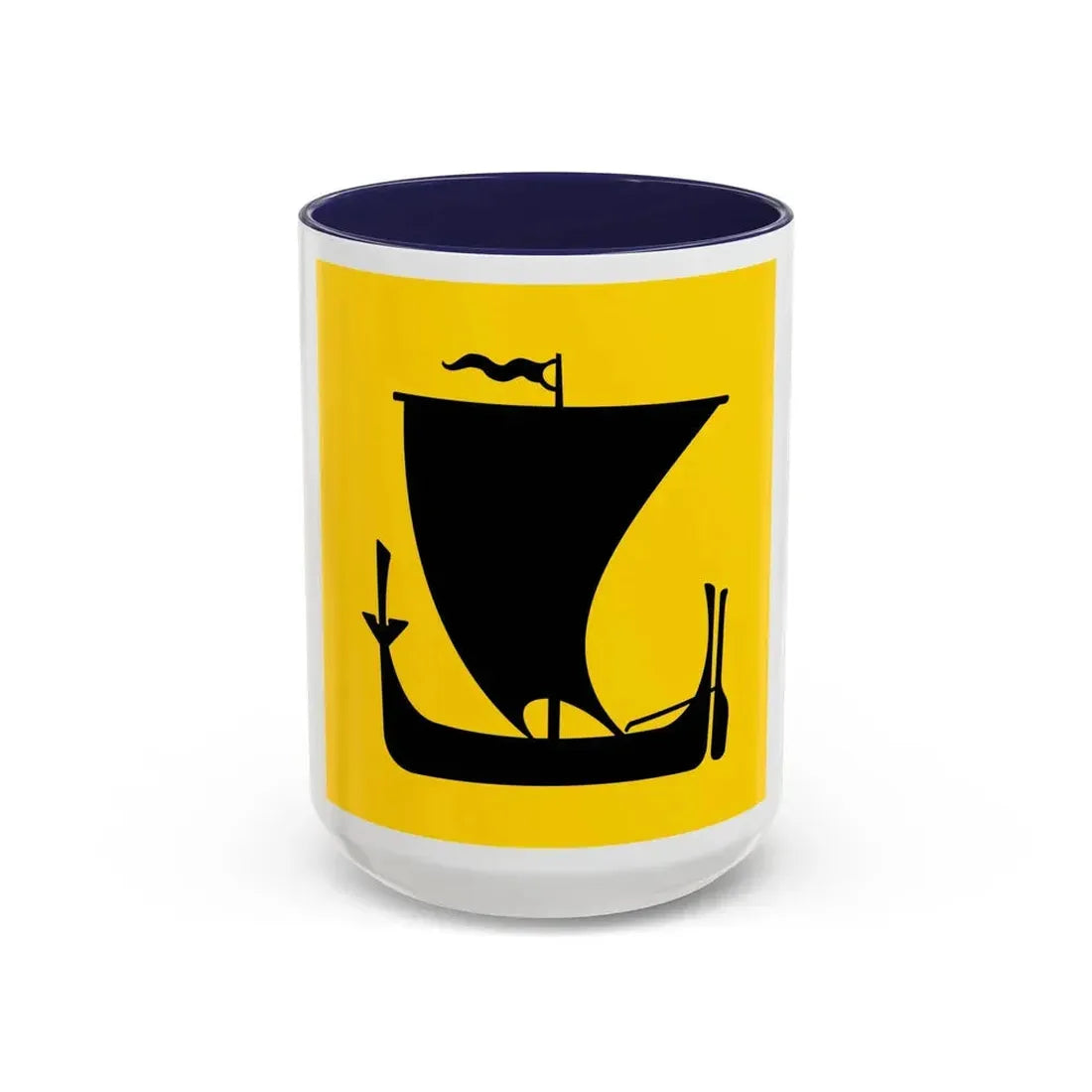 Flag of Nordland Norway - Accent Coffee Mug 15oz Navy - Go Mug Yourself