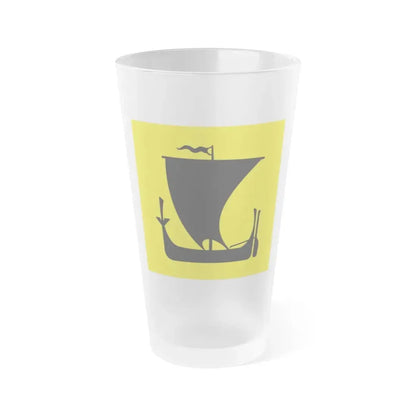 Flag of Nordland Norway - Frosted Pint Glass 16oz 16oz Frosted - Go Mug Yourself