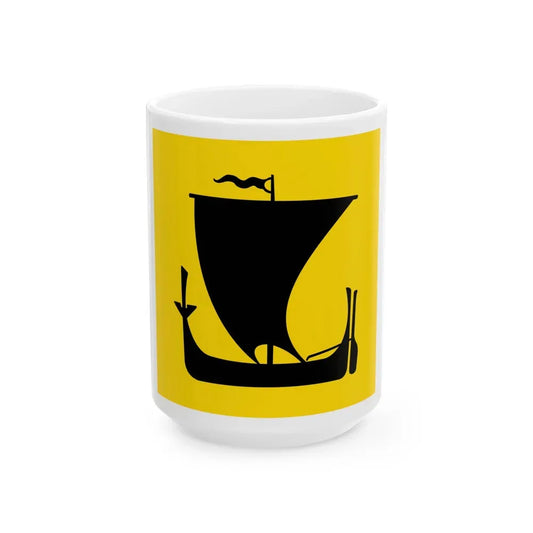 Flag of Nordland Norway - White Coffee Mug 15oz - Go Mug Yourself