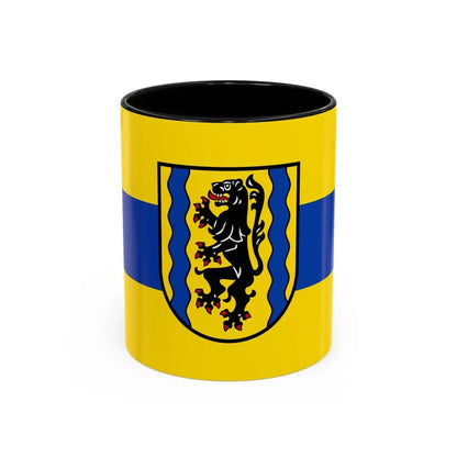 Flag of Nordsachsen Germany - Accent Coffee Mug 11oz Black - Go Mug Yourself