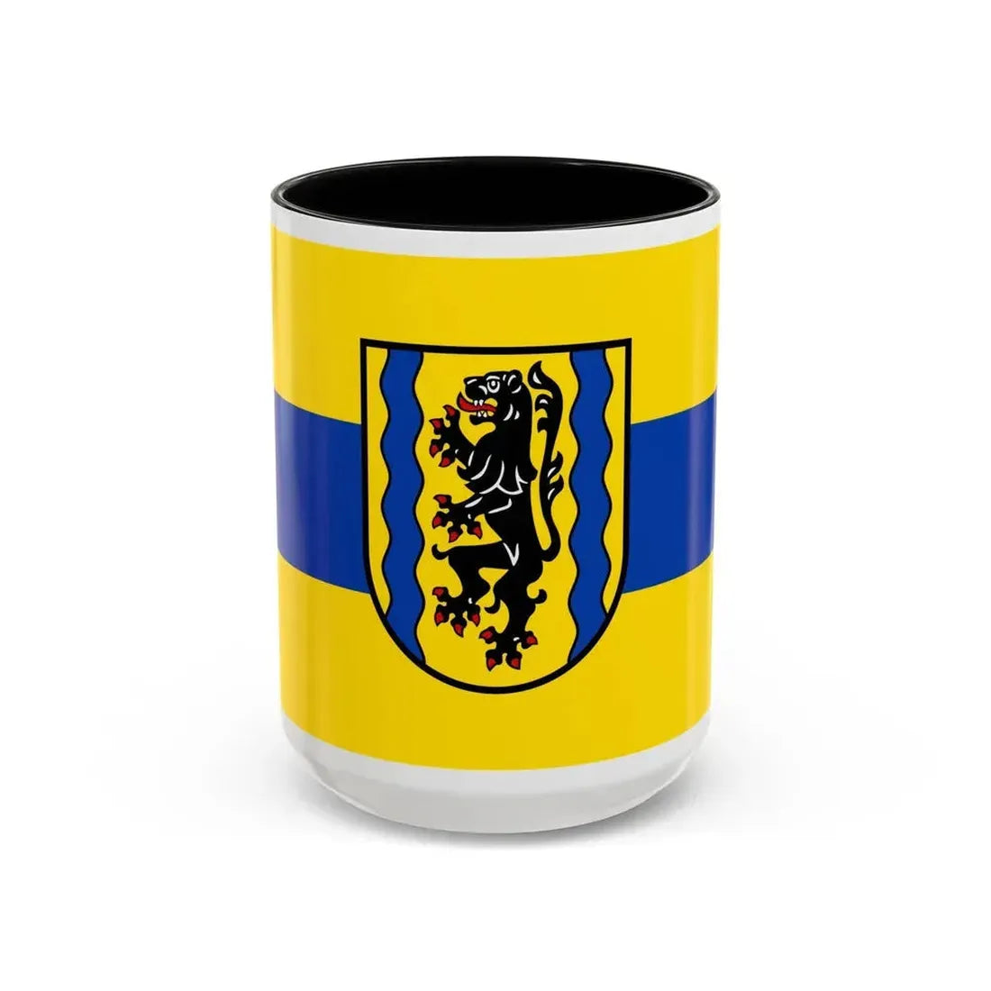 Flag of Nordsachsen Germany - Accent Coffee Mug 15oz Black - Go Mug Yourself
