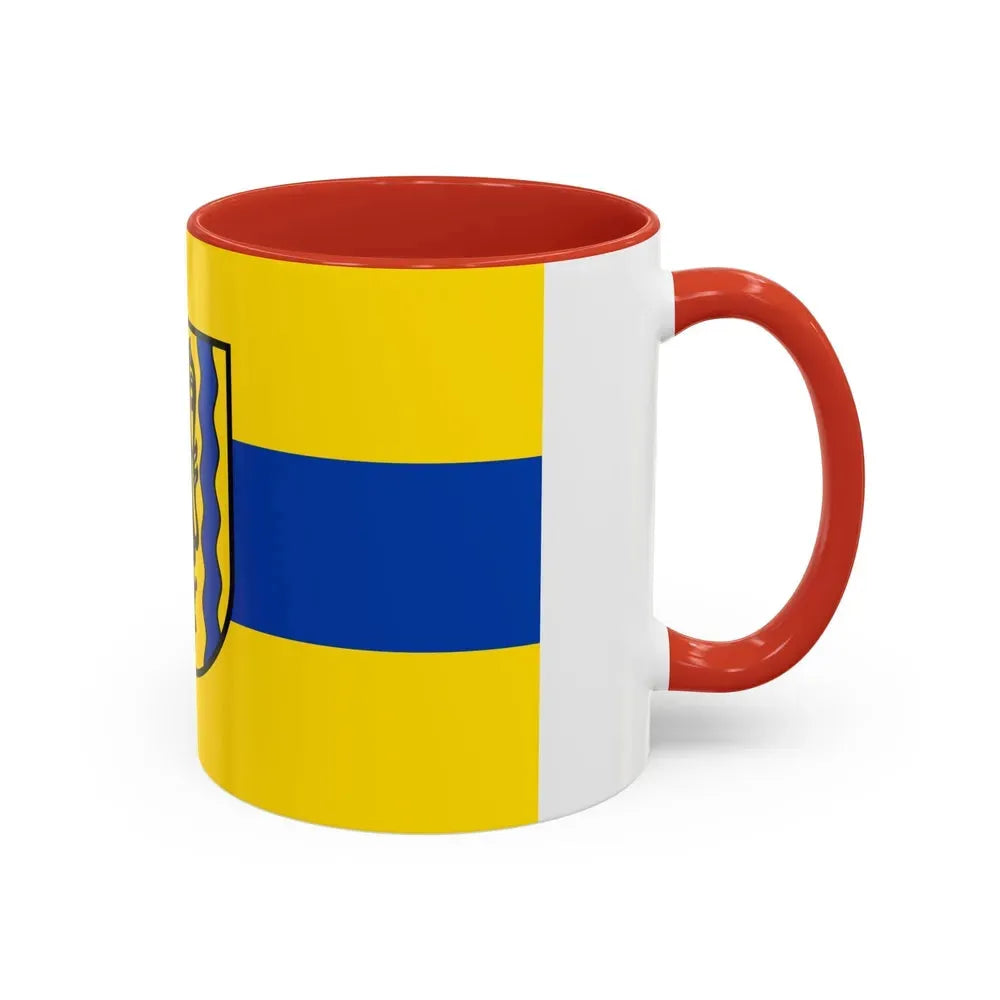 Flag of Nordsachsen Germany - Accent Coffee Mug - Go Mug Yourself