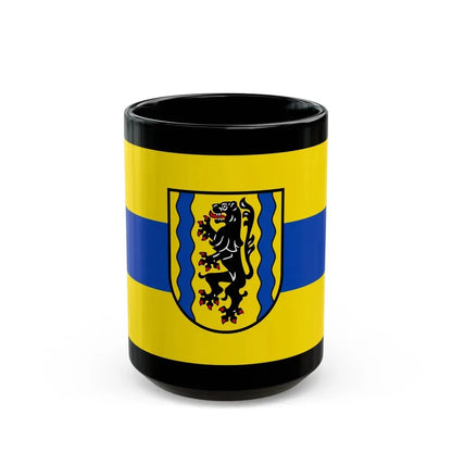 Flag of Nordsachsen Germany - Black Coffee Mug 15oz - Go Mug Yourself