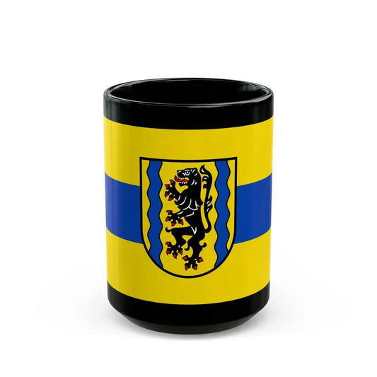 Flag of Nordsachsen Germany - Black Coffee Mug 15oz - Go Mug Yourself