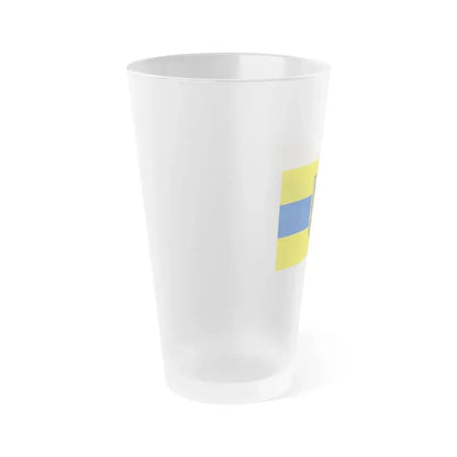 Flag of Nordsachsen Germany - Frosted Pint Glass 16oz - Go Mug Yourself