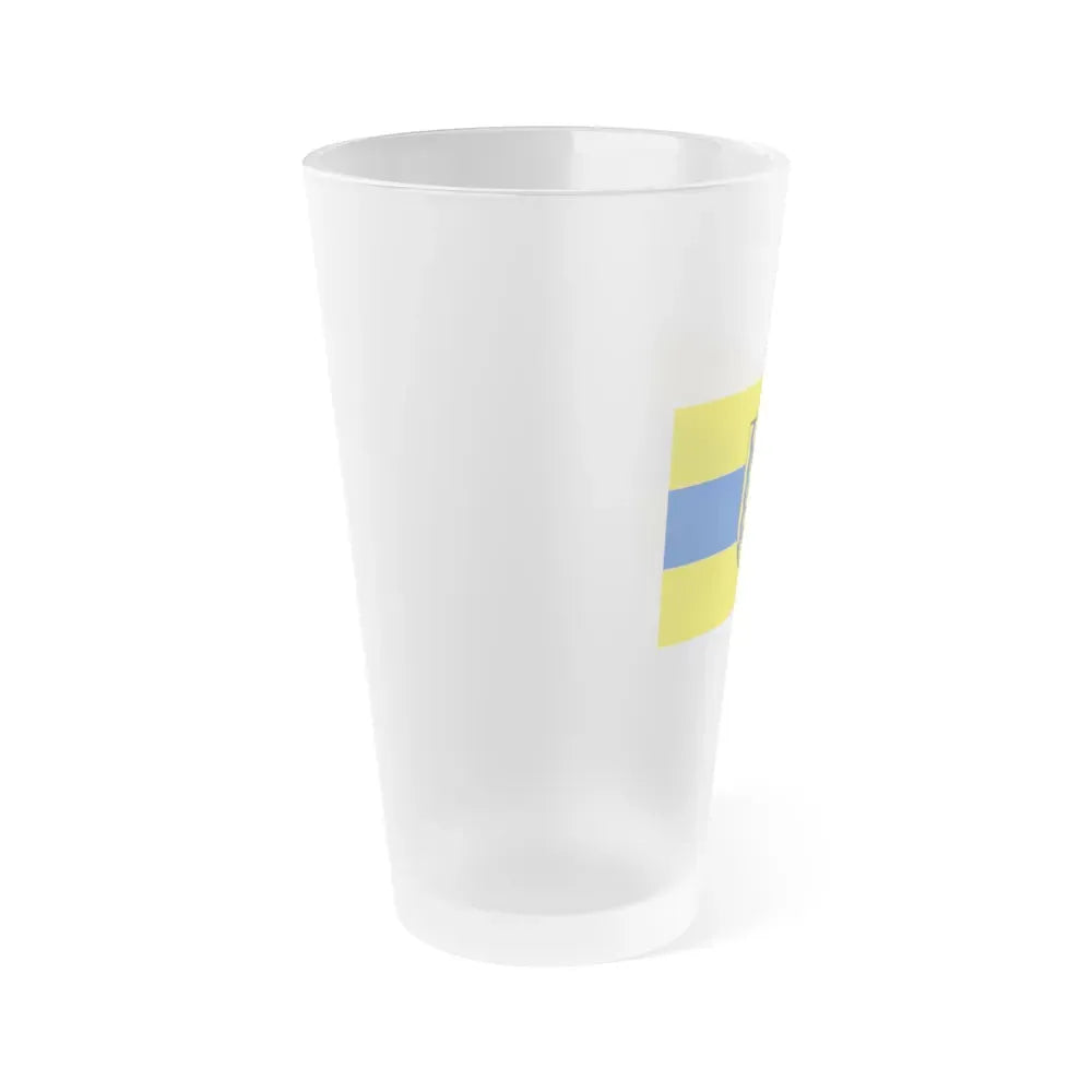 Flag of Nordsachsen Germany - Frosted Pint Glass 16oz - Go Mug Yourself