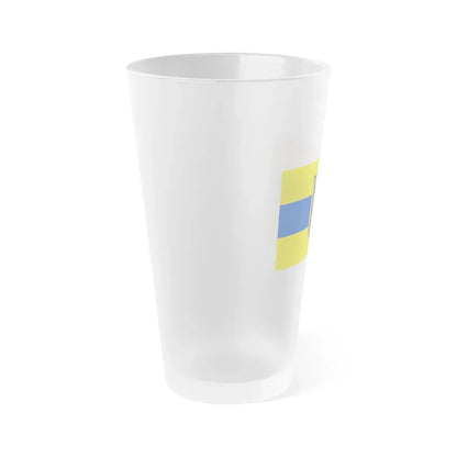 Flag of Nordsachsen Germany - Frosted Pint Glass 16oz - Go Mug Yourself