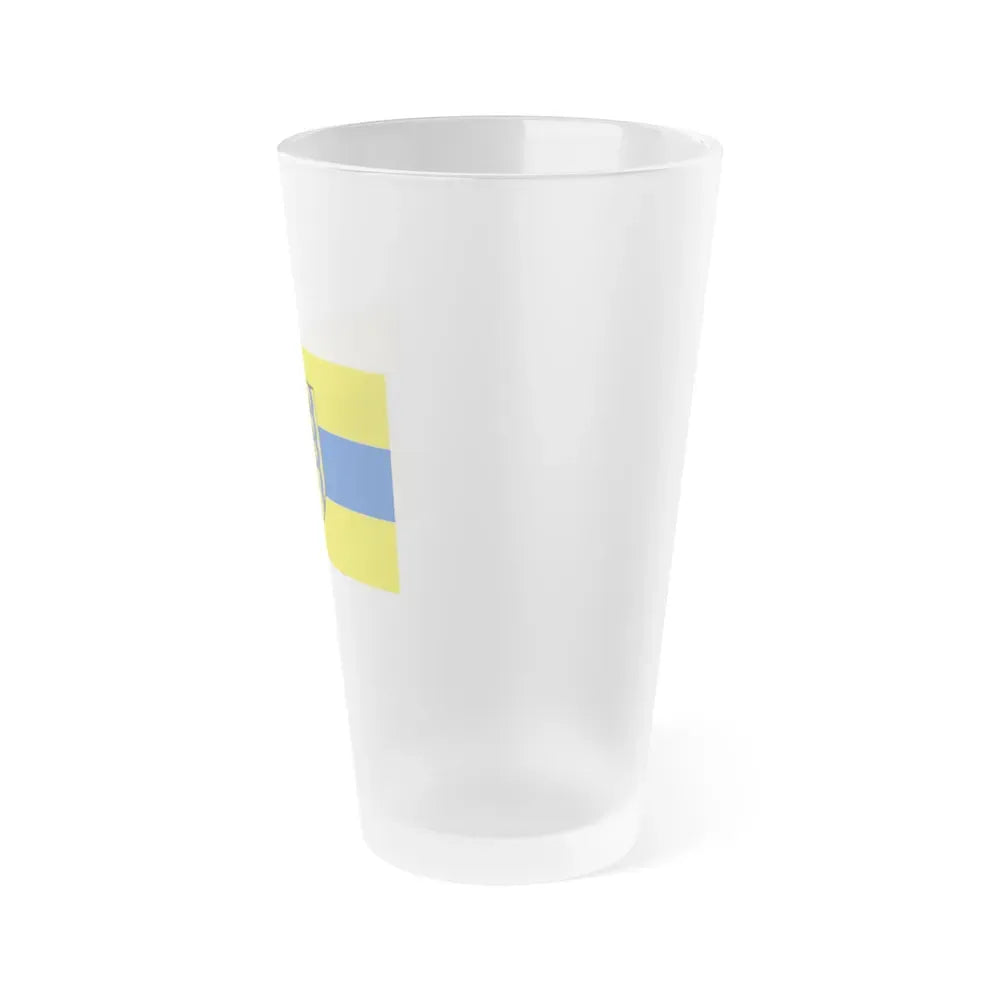 Flag of Nordsachsen Germany - Frosted Pint Glass 16oz - Go Mug Yourself