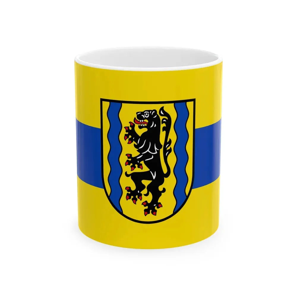 Flag of Nordsachsen Germany - White Coffee Mug 11oz - Go Mug Yourself