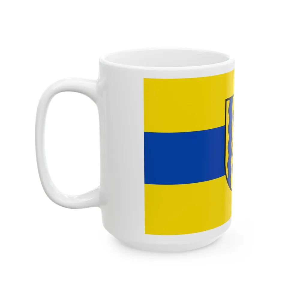 Flag of Nordsachsen Germany - White Coffee Mug-Go Mug Yourself