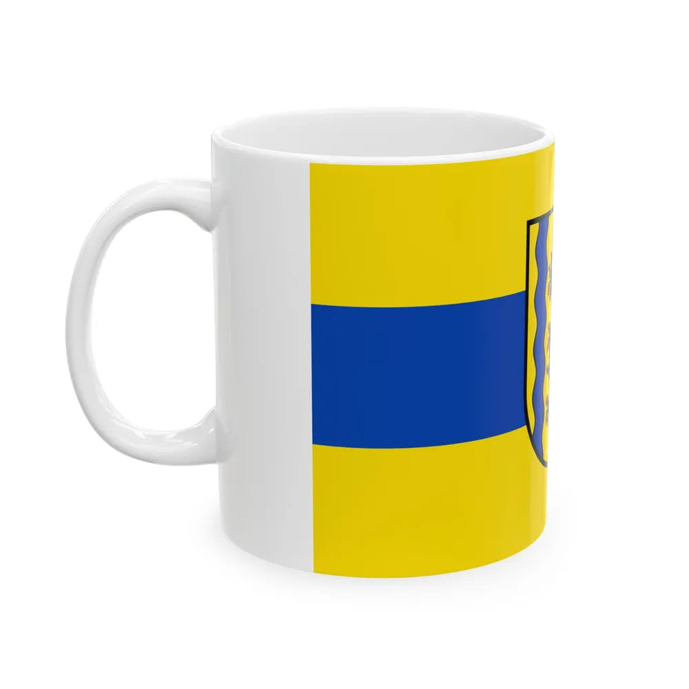 Flag of Nordsachsen Germany - White Coffee Mug-Go Mug Yourself