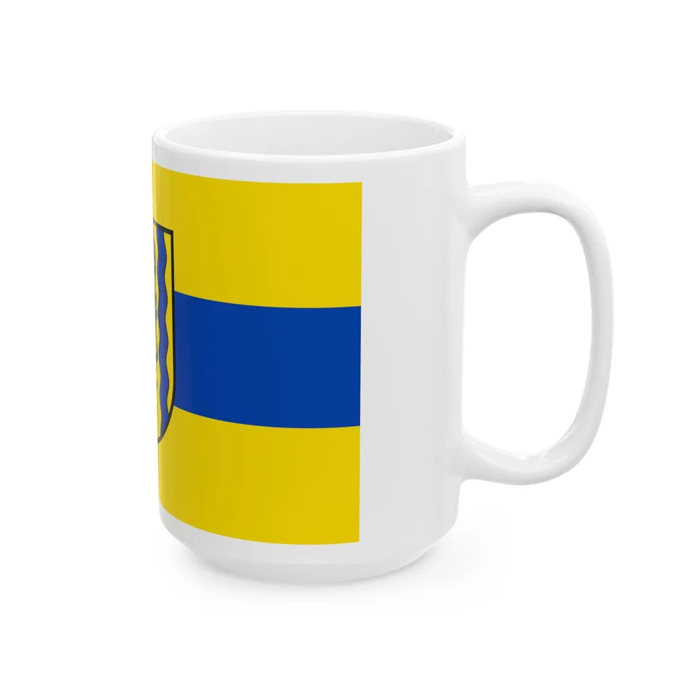 Flag of Nordsachsen Germany - White Coffee Mug-Go Mug Yourself