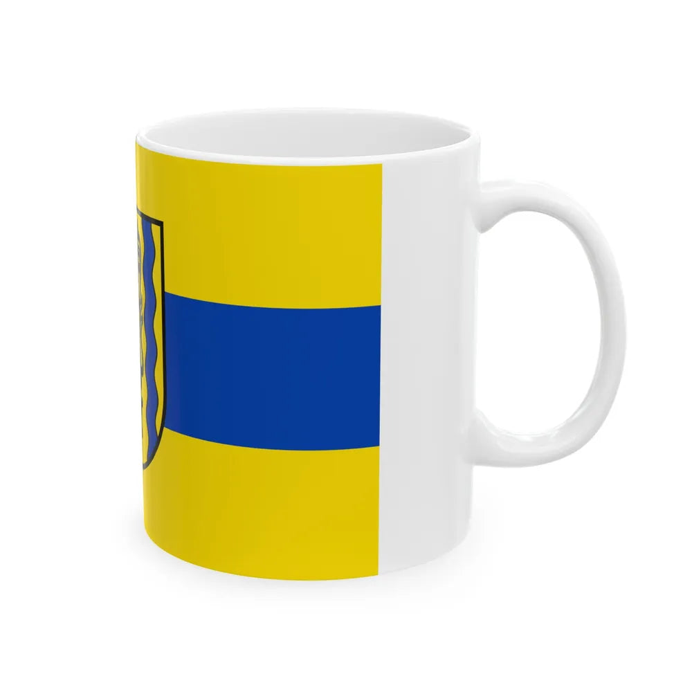 Flag of Nordsachsen Germany - White Coffee Mug-Go Mug Yourself