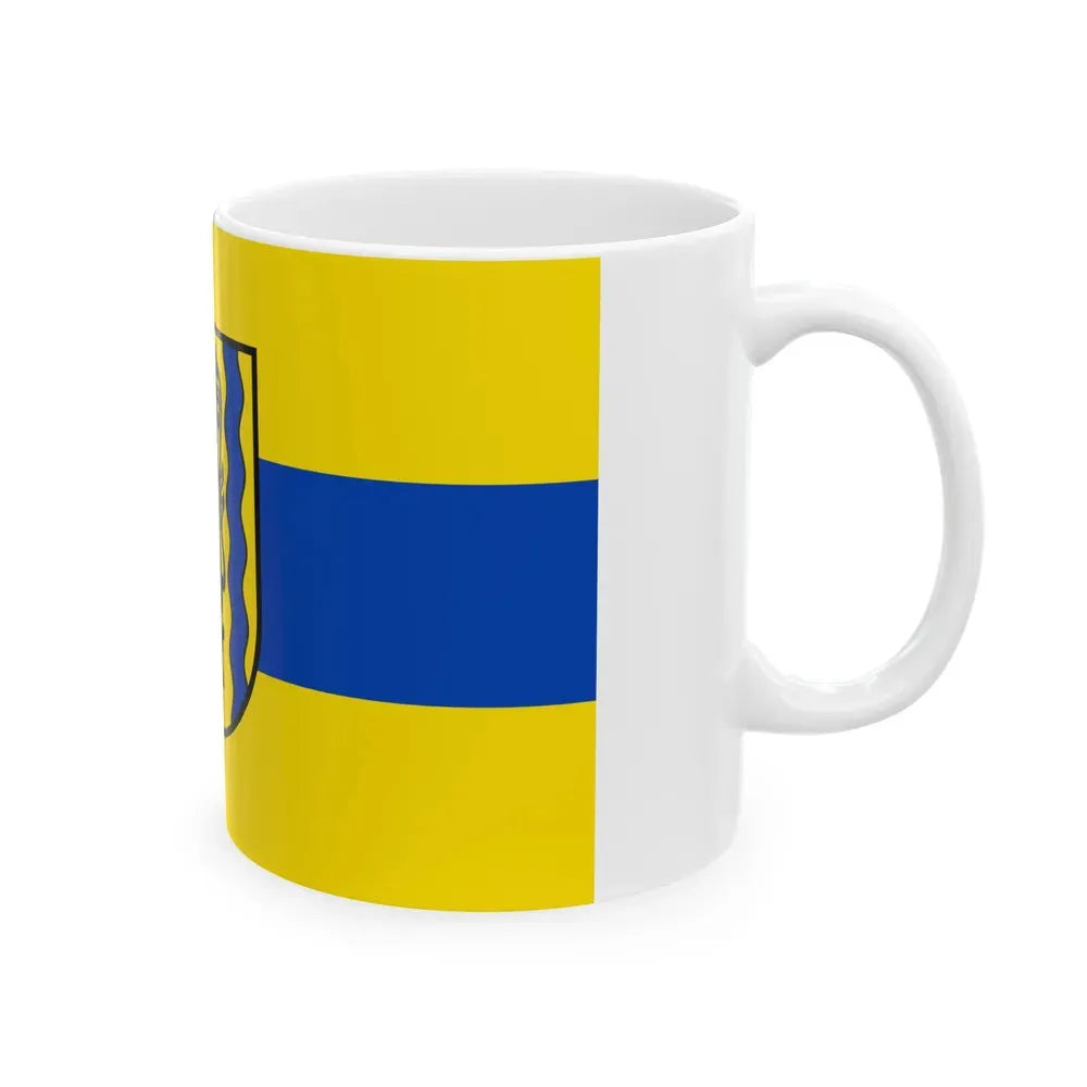Flag of Nordsachsen Germany - White Coffee Mug - Go Mug Yourself