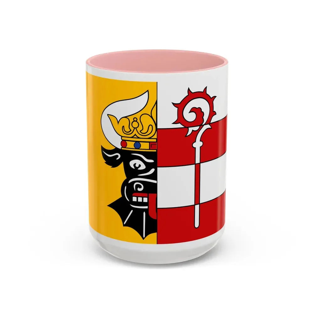 Flag of Nordwestmecklenburg Germany - Accent Coffee Mug 15oz Pink - Go Mug Yourself