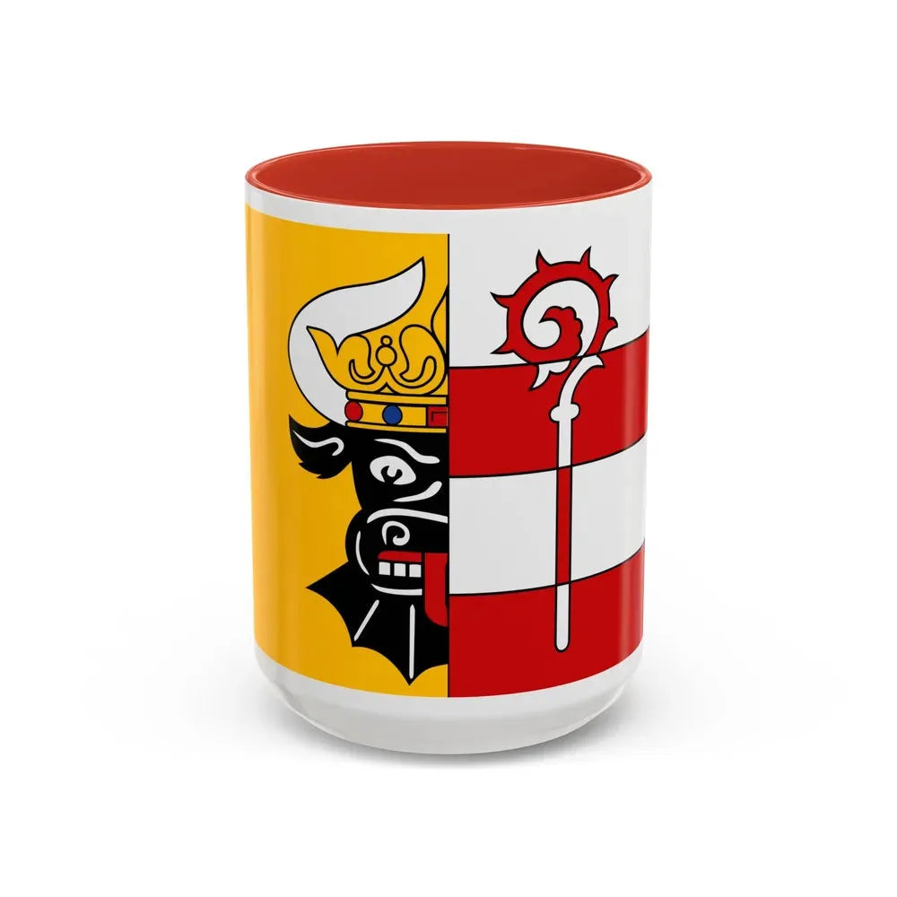 Flag of Nordwestmecklenburg Germany - Accent Coffee Mug 15oz Red - Go Mug Yourself