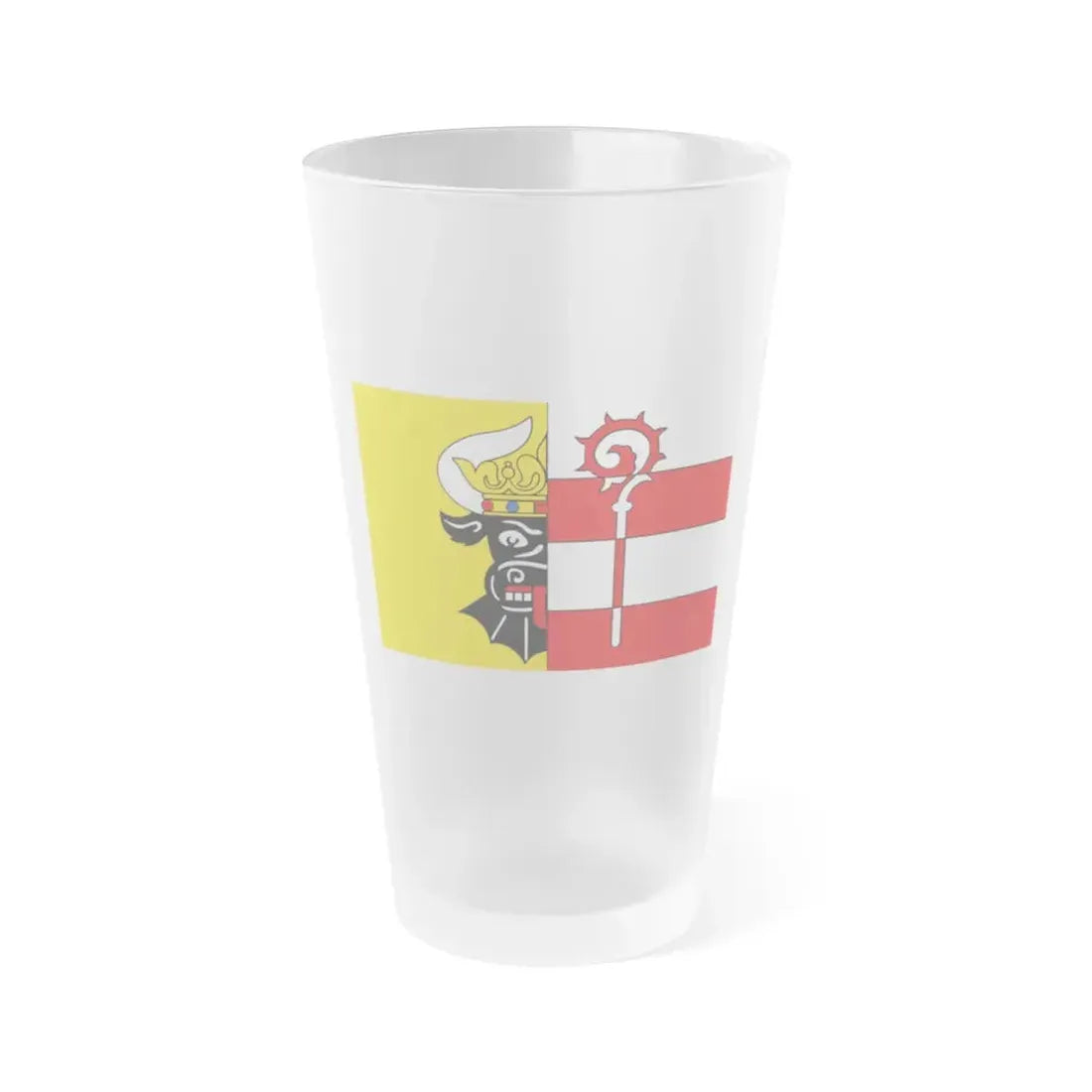 Flag of Nordwestmecklenburg Germany - Frosted Pint Glass 16oz 16oz Frosted - Go Mug Yourself