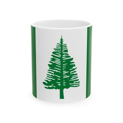 Flag of Norfolk Island (Australia) White Coffee Mug 11oz - Go Mug Yourself