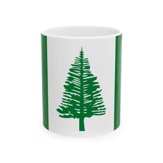 Flag of Norfolk Island (Australia) White Coffee Mug 11oz - Go Mug Yourself