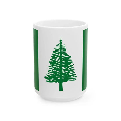 Flag of Norfolk Island (Australia) White Coffee Mug 15oz - Go Mug Yourself
