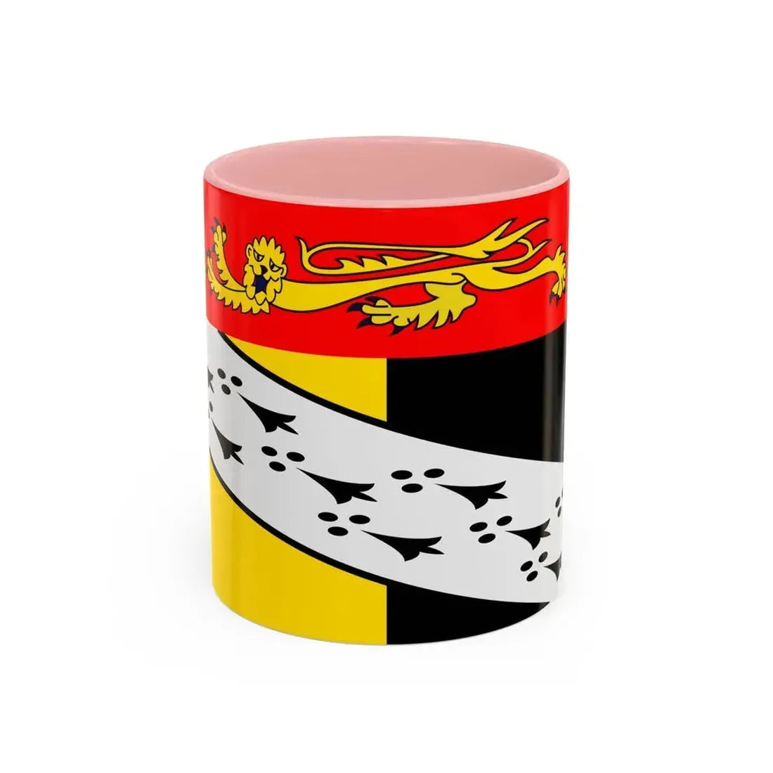 Flag of Norfolk UK - Accent Coffee Mug 11oz Pink - Go Mug Yourself