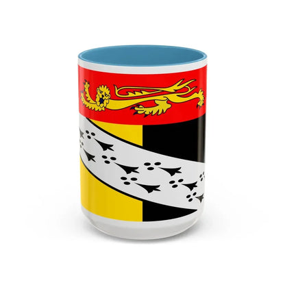 Flag of Norfolk UK - Accent Coffee Mug 15oz Light Blue - Go Mug Yourself