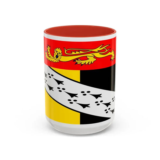 Flag of Norfolk UK - Accent Coffee Mug 15oz Red - Go Mug Yourself