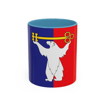 Flag of Norilsk Krasnoyarsk Krai Russia - Accent Coffee Mug 11oz Light Blue - Go Mug Yourself
