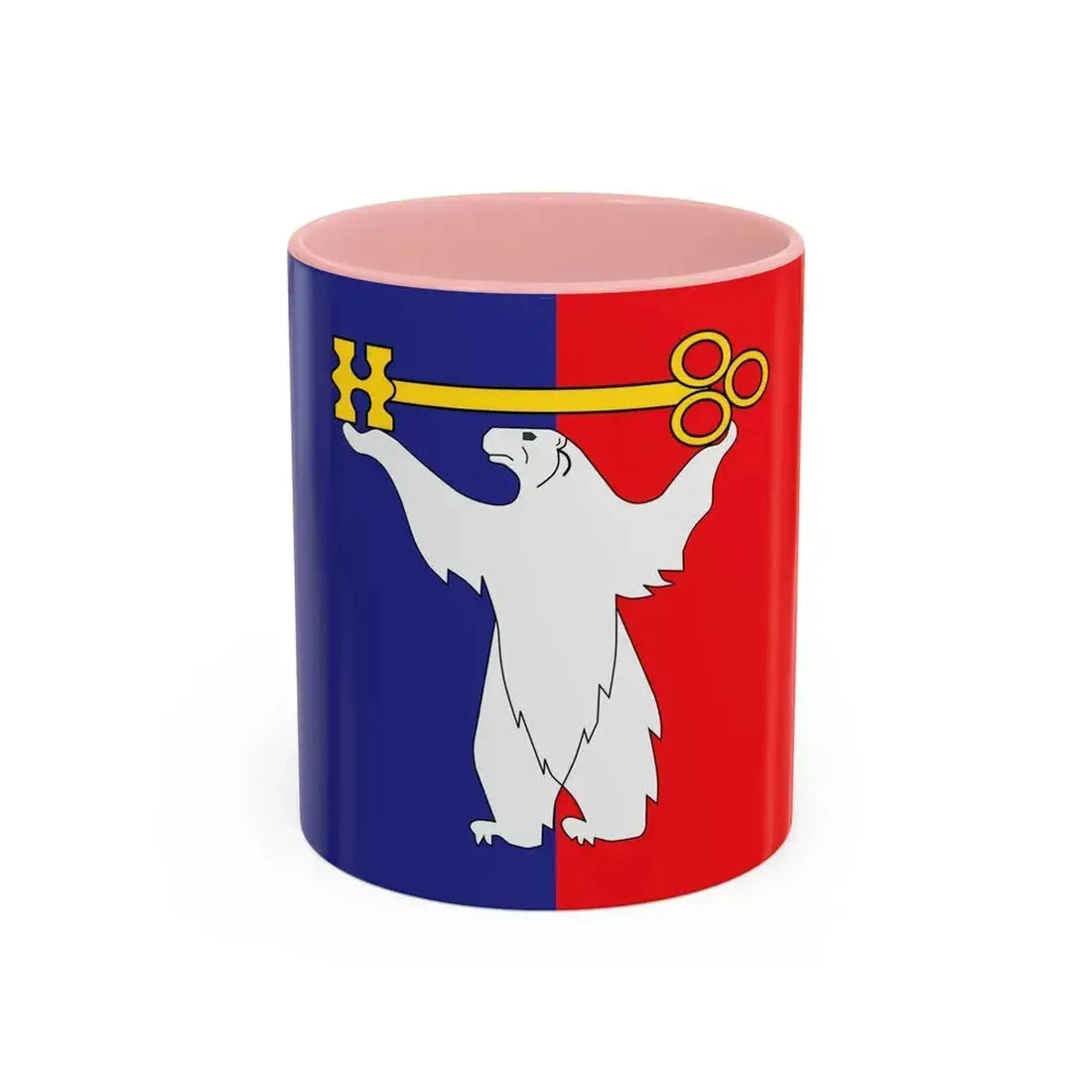 Flag of Norilsk Krasnoyarsk Krai Russia - Accent Coffee Mug 11oz Pink - Go Mug Yourself