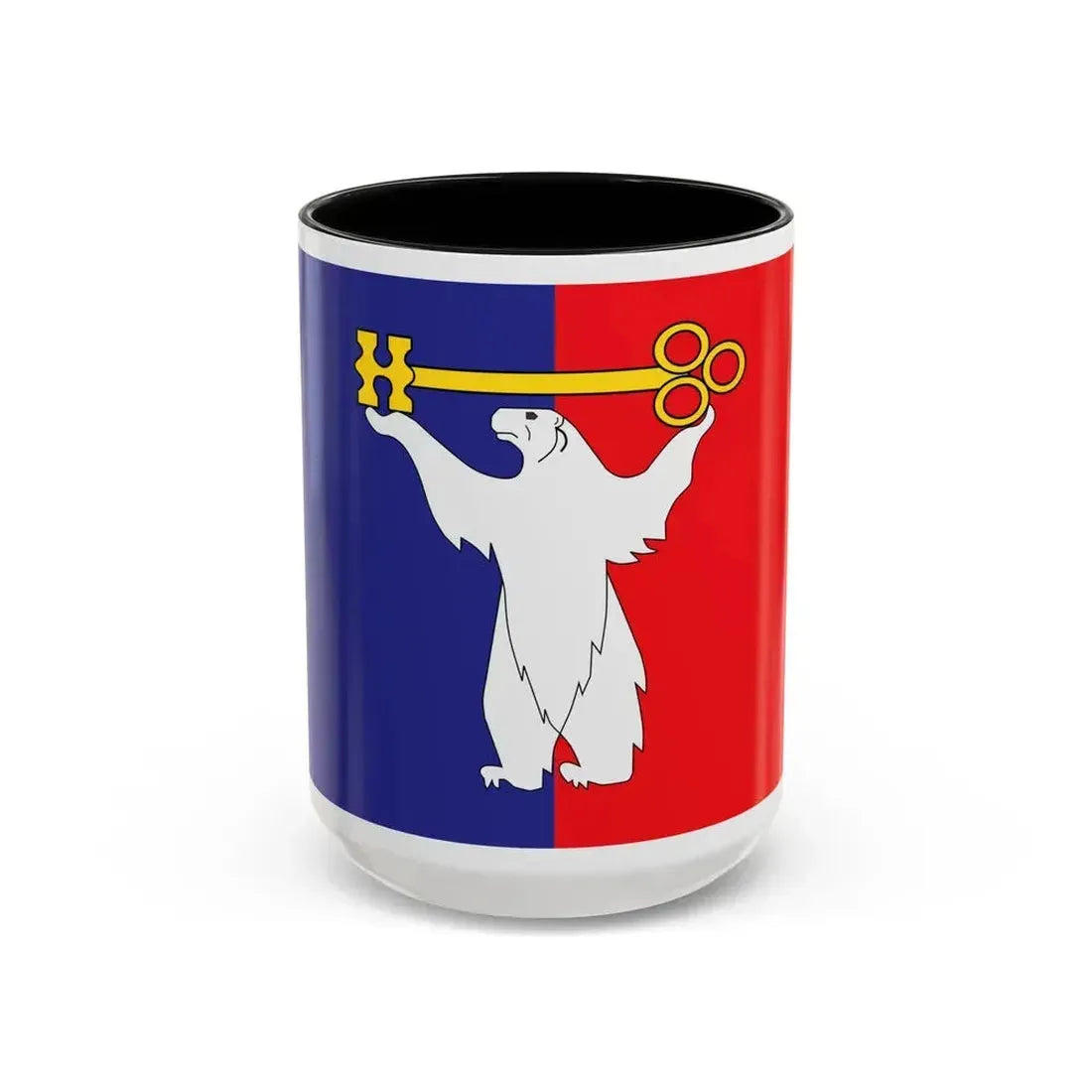 Flag of Norilsk Krasnoyarsk Krai Russia - Accent Coffee Mug 15oz Black - Go Mug Yourself