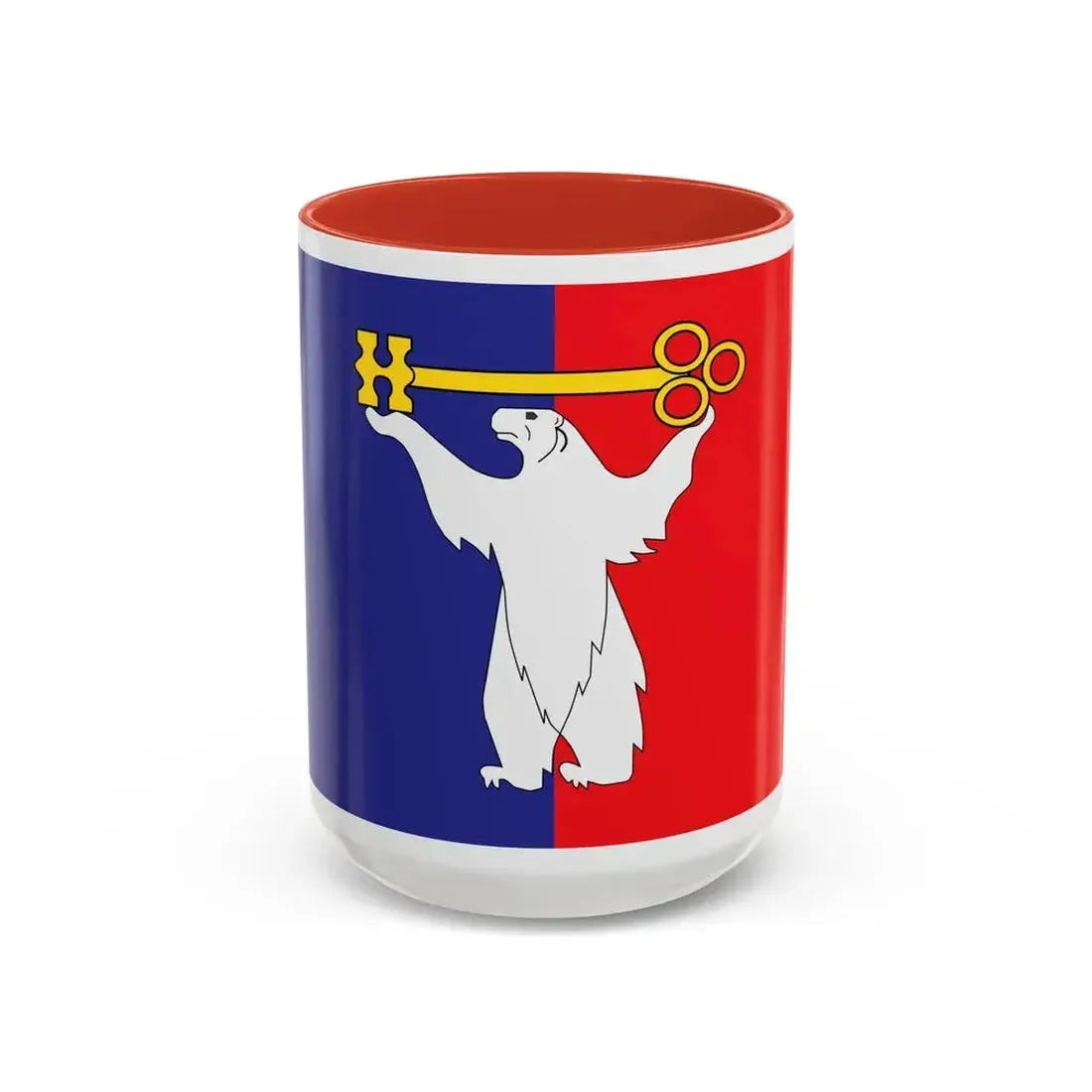 Flag of Norilsk Krasnoyarsk Krai Russia - Accent Coffee Mug 15oz Red - Go Mug Yourself