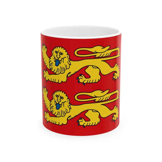 Flag of Normandie (France) White Coffee Mug 11oz - Go Mug Yourself
