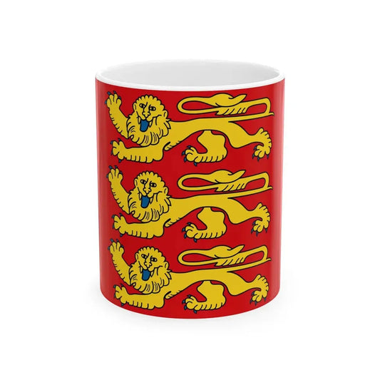 Flag of Normandie three-leopard version (France) White Coffee Mug 11oz - Go Mug Yourself