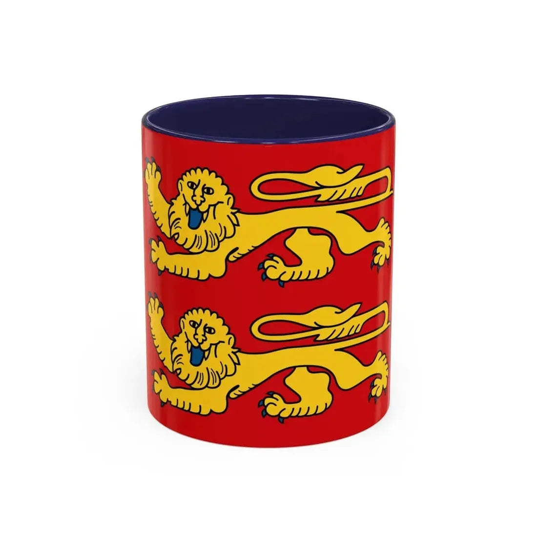 Flag of Normandy France 2 - Accent Coffee Mug 11oz Navy - Go Mug Yourself