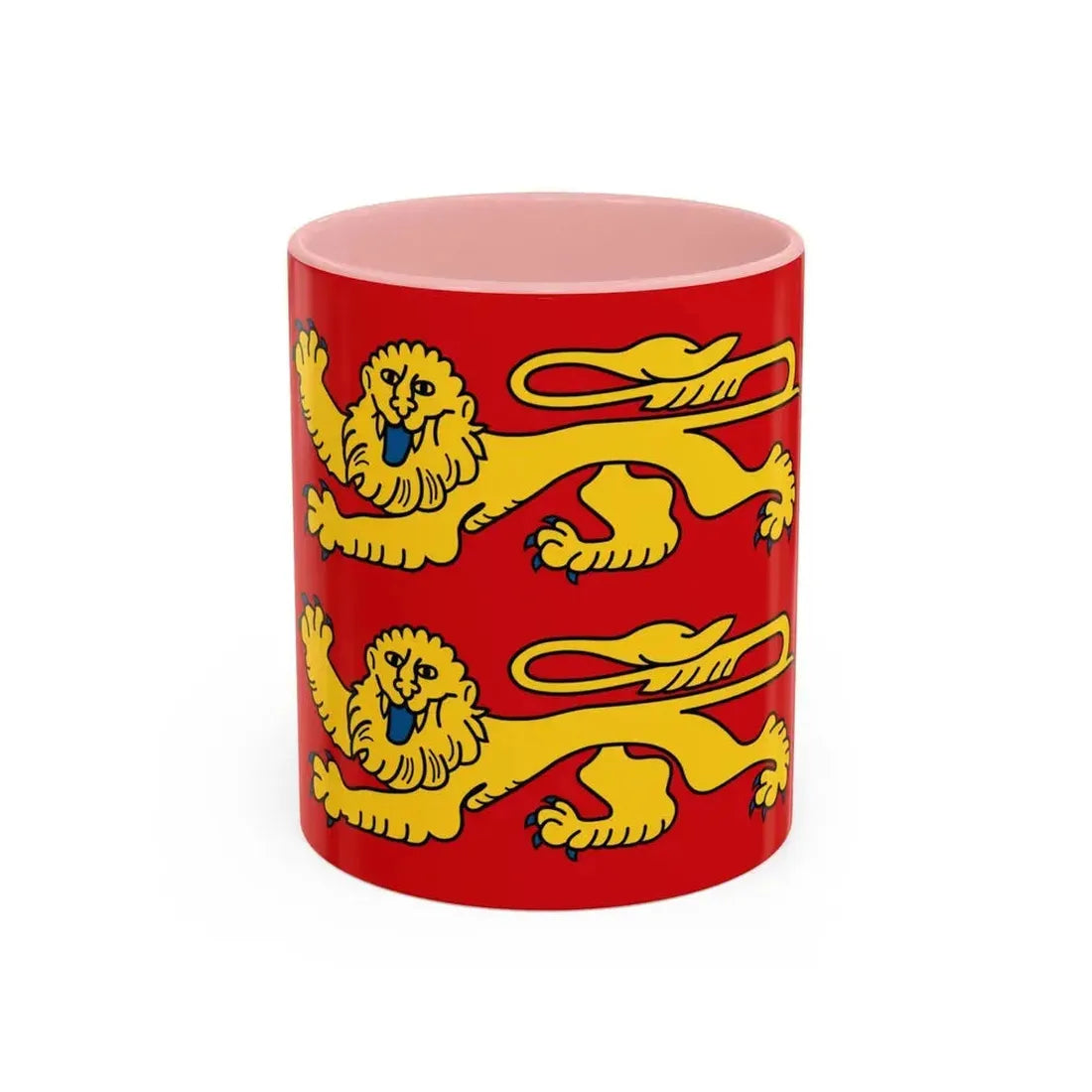 Flag of Normandy France 2 - Accent Coffee Mug 11oz Pink - Go Mug Yourself