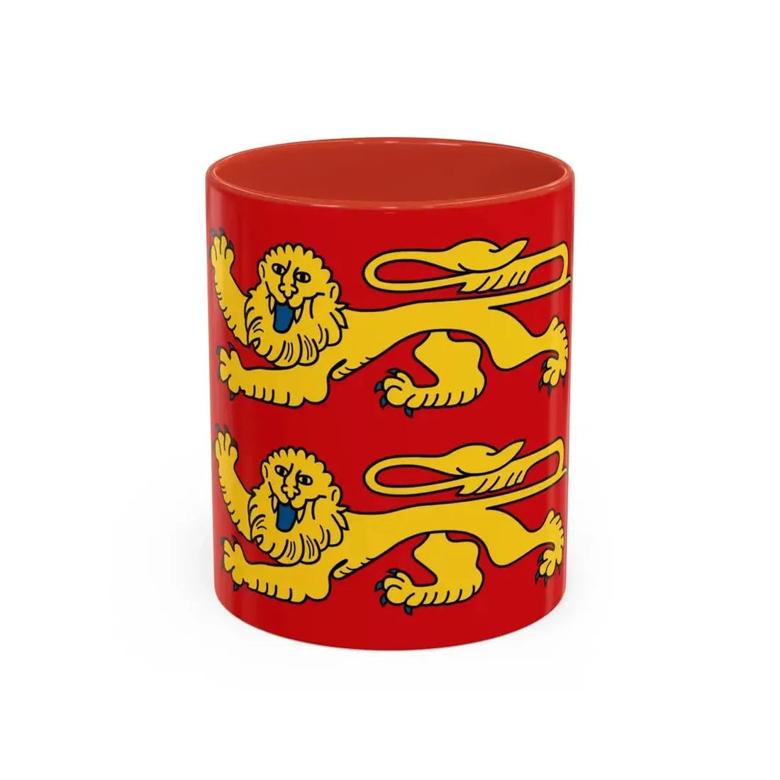 Flag of Normandy France 2 - Accent Coffee Mug 11oz Red - Go Mug Yourself