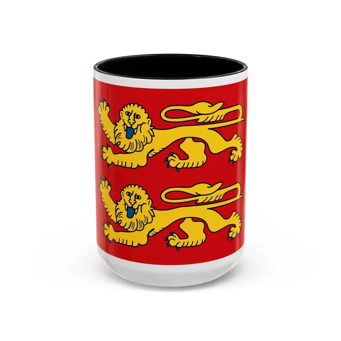 Flag of Normandy France 2 - Accent Coffee Mug 15oz Black - Go Mug Yourself