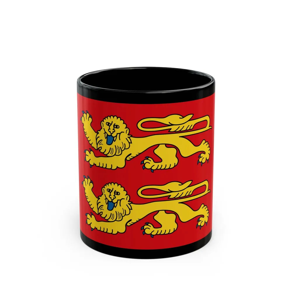 Flag of Normandy France 2 - Black Coffee Mug-11oz-Go Mug Yourself