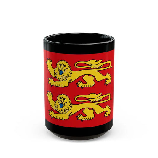 Flag of Normandy France 2 - Black Coffee Mug-15oz-Go Mug Yourself