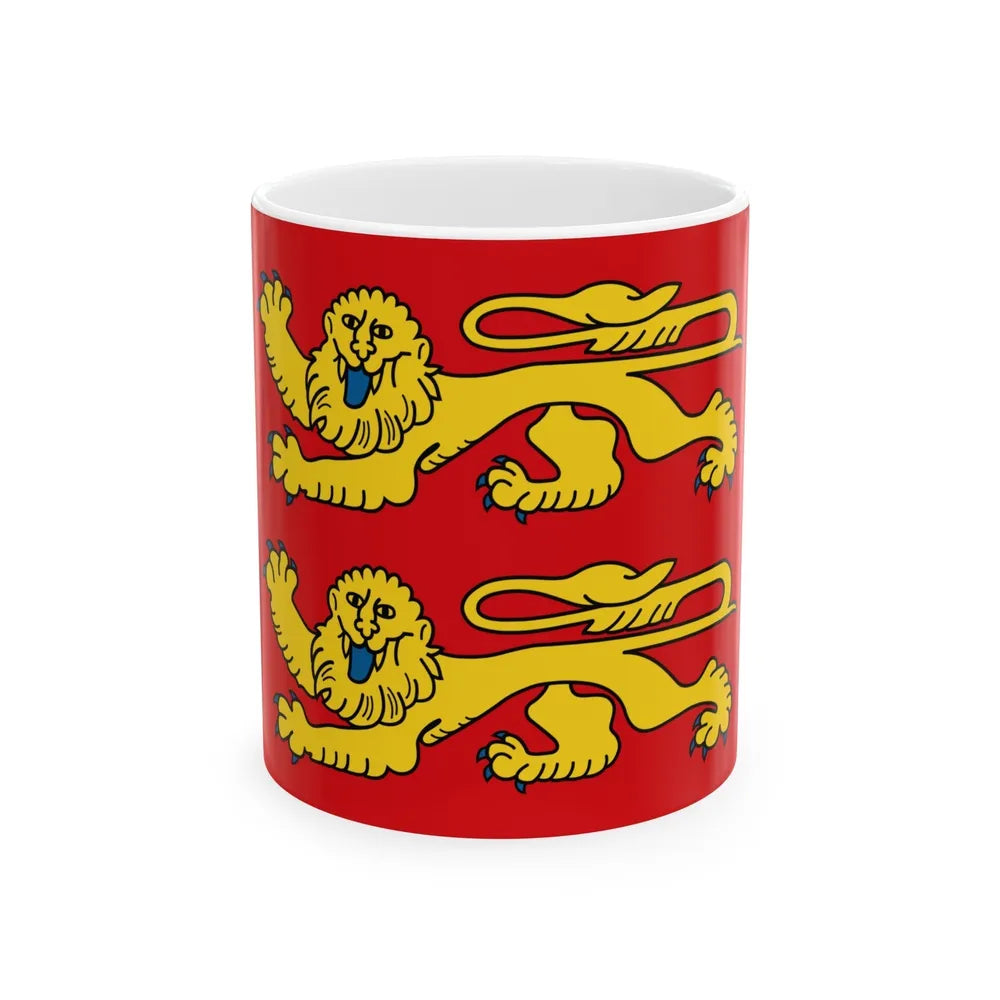 Flag of Normandy France 2 - White Coffee Mug-11oz-Go Mug Yourself