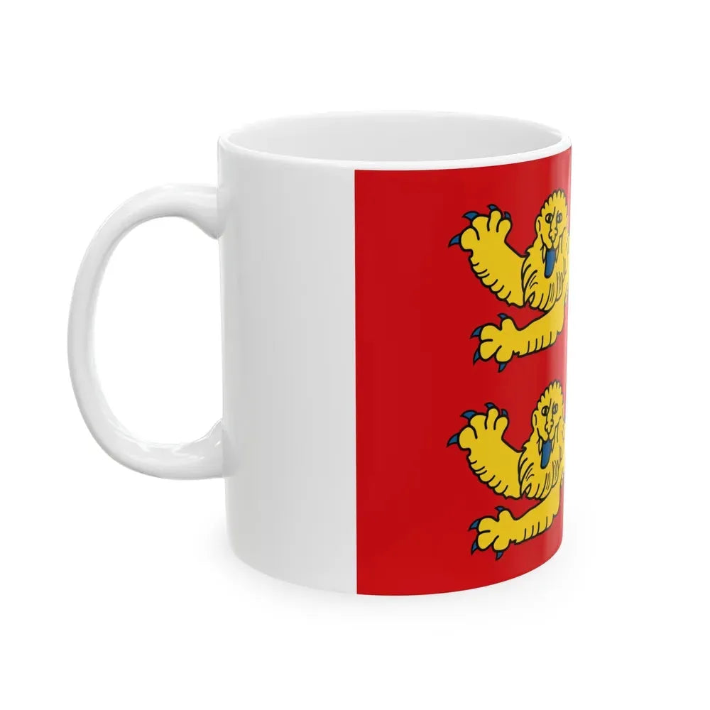 Flag of Normandy France 2 - White Coffee Mug - Go Mug Yourself