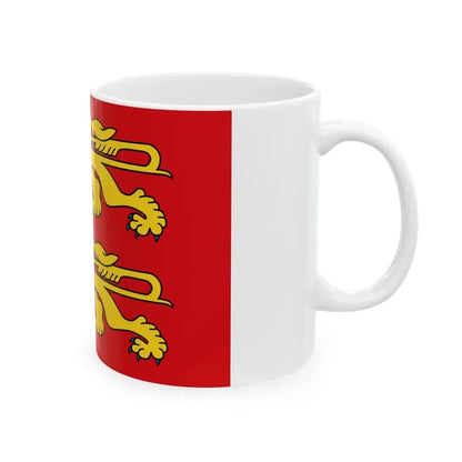 Flag of Normandy France 2 - White Coffee Mug - Go Mug Yourself