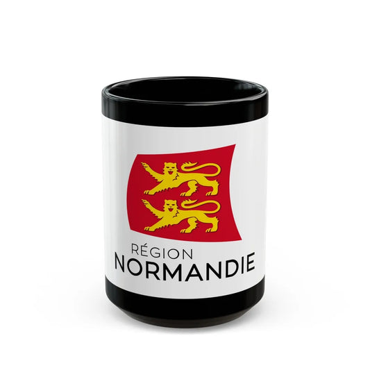 Flag of Normandy France - Black Coffee Mug-15oz-Go Mug Yourself