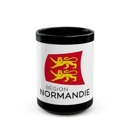 Flag of Normandy France - Black Coffee Mug 15oz - Go Mug Yourself